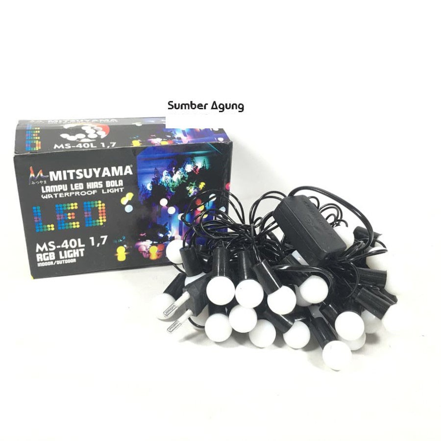 MS40L 1.7 Tumblr Bentuk Bola Lampu LED Hias Waterproof Outdoor RGB