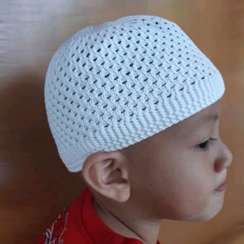 Peci Rajut Anak / Kopiah Rajut Anak / Peci Rajut Anak Polos Tebal Elastis