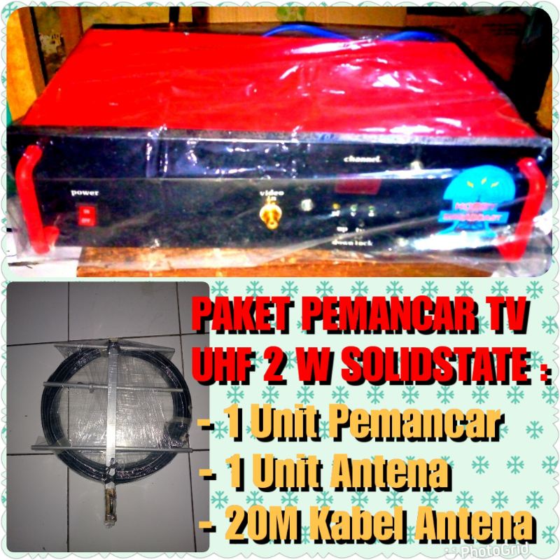 PAKET PEMANCAR TV TRANSMITTER TV UHF PLL 2 WATT SOLIDSTATE MURAH BAGUS