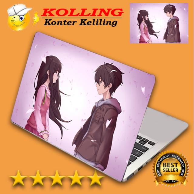 Garskin Laptop  houtaro oreki and eru chitanda Skin Laptop Stiker Laptop