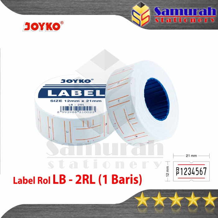 

Kertas Label Rol LB-2RL Joyko 1 Baris / Price Label MX 5500m 1 Line
