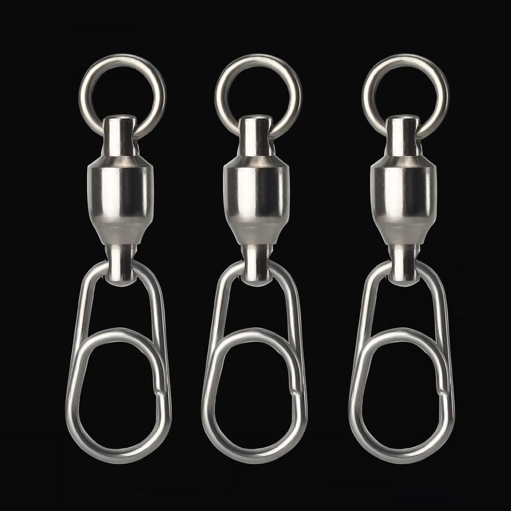 Agustinina Oval Split Rings Bearing Putar Aksesoris Memancing Alat Pancing Jig Rolling Swivel 8-bentuk Ring Lure Connector