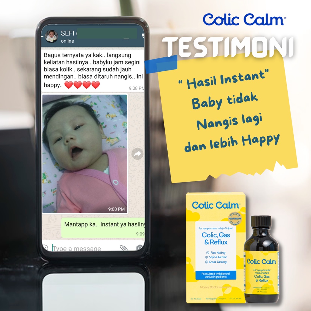 Colic Calm Gripe Water Baby Kids meredakan Kolik Refluk (GERD) Kembung Sembelit  dengan Efektif-5