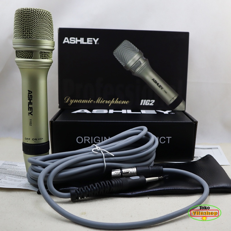 Microphone Ashley 11G2 Asli / Mic Kabel Mikrofon Sensitif Mik Original