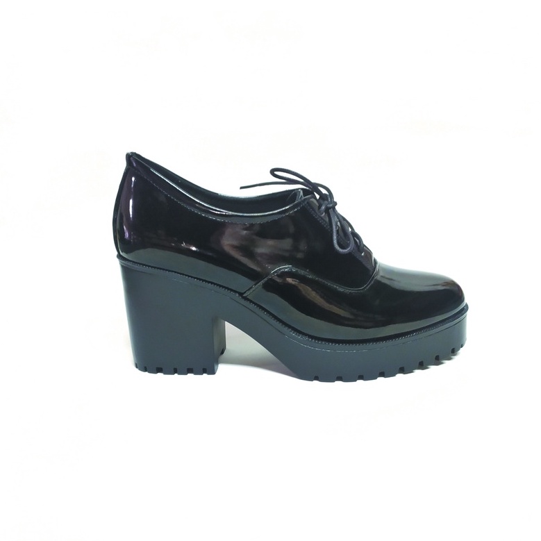 Workswell Sepatu Boot Fashion dengan tali Kode ROLL-2  Hitam Glosi