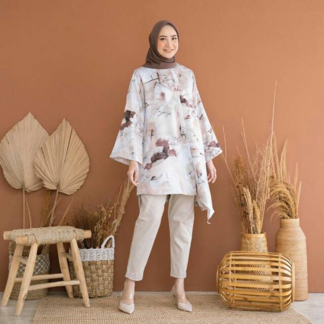 BAJU LEBARAN WANITA VERONA TUNIK ORI KHEVAMAUZA