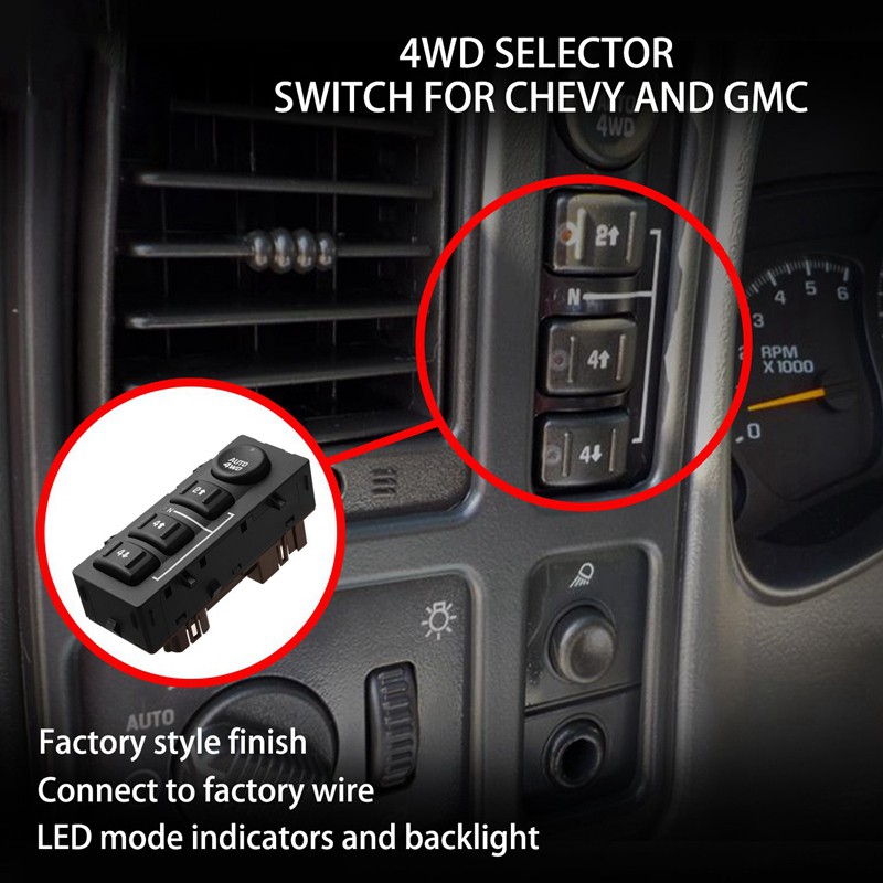 4WD 4x4 Selector Switch for Silverado GMC Sierra Yukon Tahoe 20032007