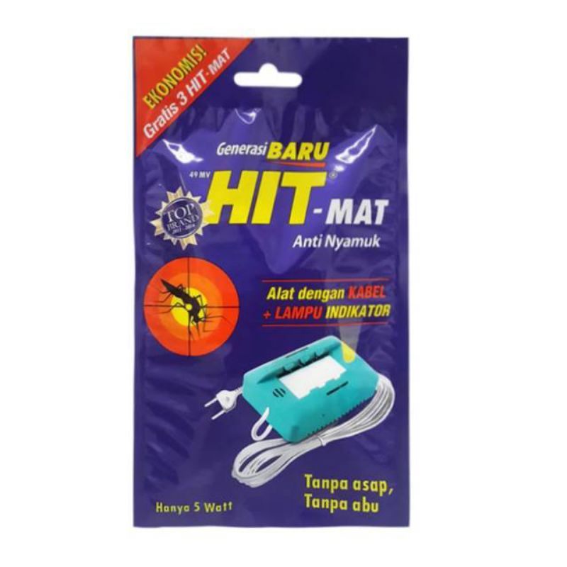 HIT Mat Alat anti nyamuk elektrik + HIT Mat Refill isi 48+6's