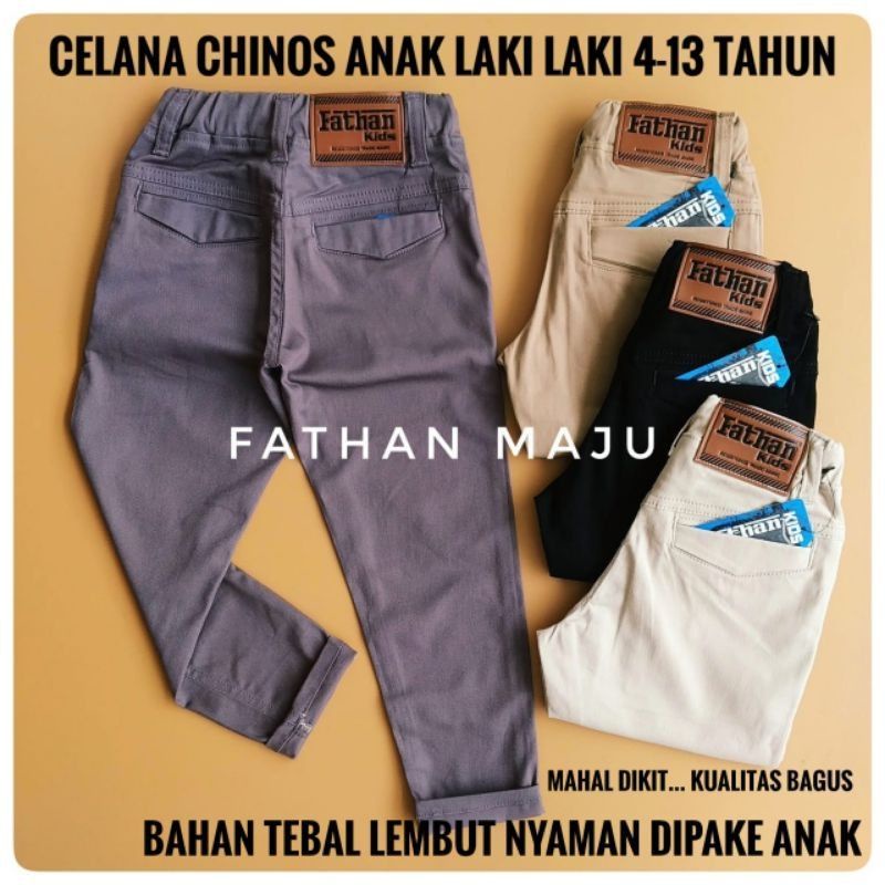 Khusus Grosir 9pcs klik 9kali harga berubah Celana Chinos anak laki laki 5-13 tahun