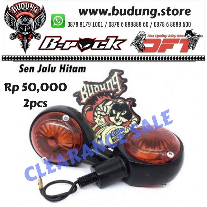 Terbaru lampu sen motor jalu hitam, sale