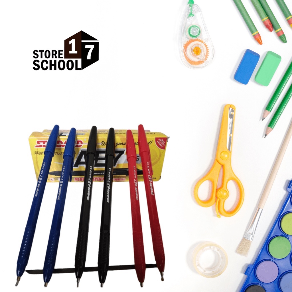 

Pulpen Standart AE7 - Red Blue Black