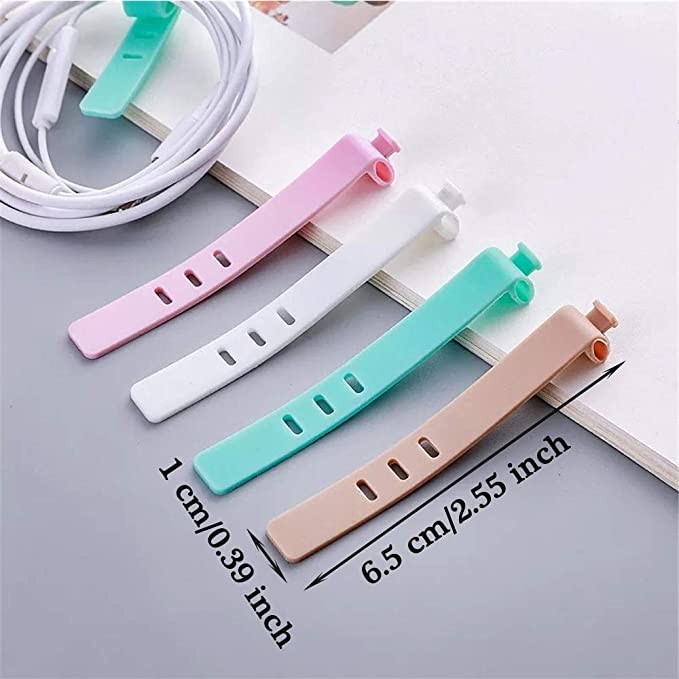 Pengikat Kabel Charger Silikon / Silicone Cable Organized / Kabel Klip / Cord Holder / Penggulung Kabel Headset Chargeran [LO]