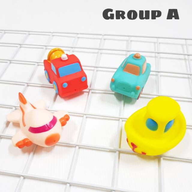 4pcs Bath Toys/Mainan Mandi Bayi Transport