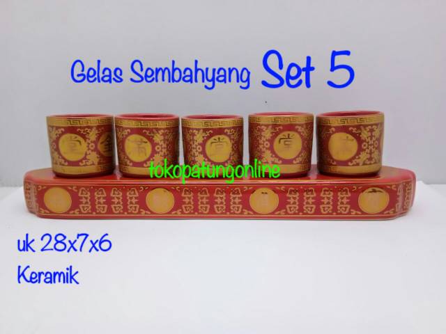 Gelas Sembahyang Set 5 Naga 805 New