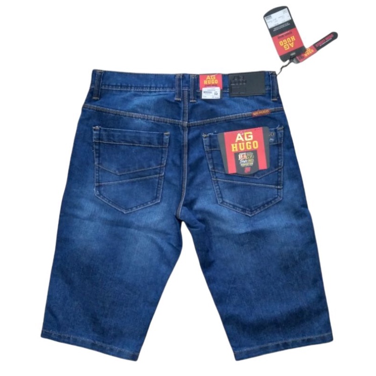 Jeans Pendek Ag Hugo pria standar