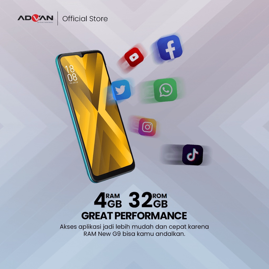 Advan G9 Perfecto (Gold Blue) 6.6 HD+ 4GB 32GB Octacore 1.6GHz Android 10 Garansi Resmi-3