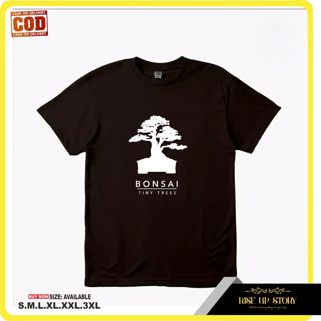 [RiseUp Story] T-SHIRT KAOS KATUN DISTRO MURAH PRIA WANITA BAJU BONSAI TINY