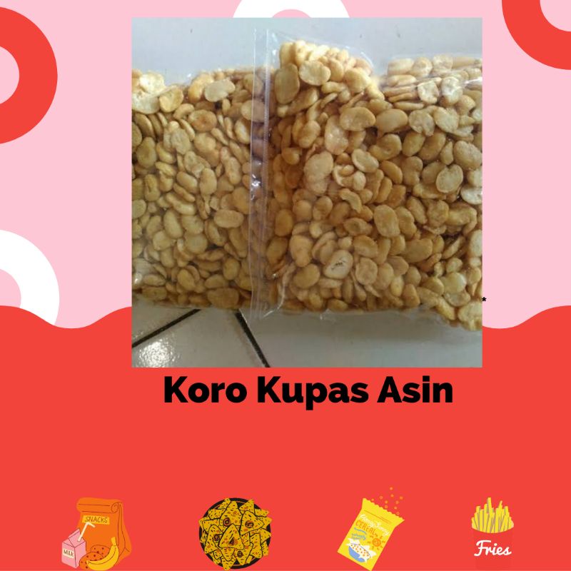 

Kacang Koro Kupas Asin Gurih Original - Snack Jajan kiloan