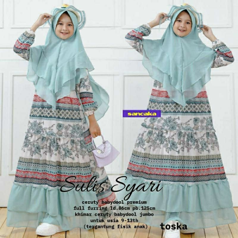 Baju Muslim Anak Perempuan Terbaru Sulis Syari Kids
