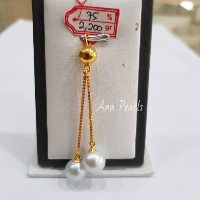 Liontin mutiara air laut asli