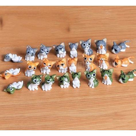 Miniatures - KAWAII ZAKKA Cute Unhappy Cat Doll_Gray (8pcs)