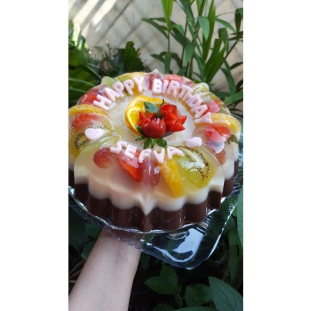 Puding Buah kaca loyang