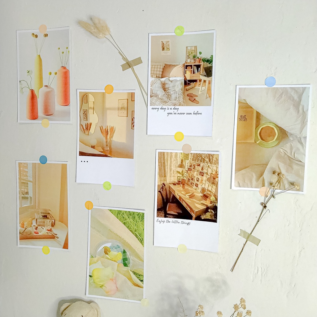1 Set (9cs) Aesthetic Postcard | Pajangan Dinding Aesthetic | Poster Dinding Kamar Aesthetic | Aesth