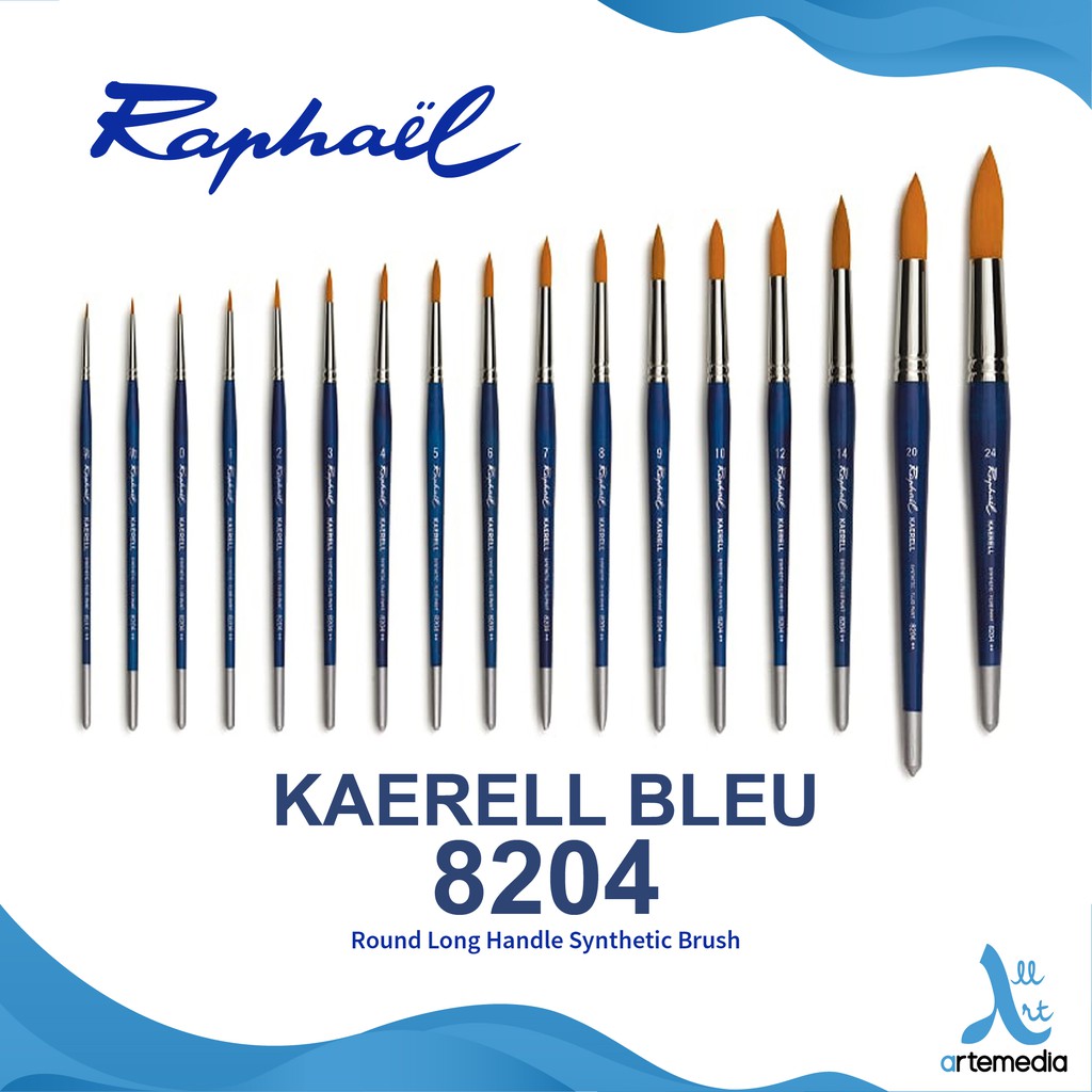 

Raphael 8204 Round Kaerell Bleu Synthetic Brush Short Handl