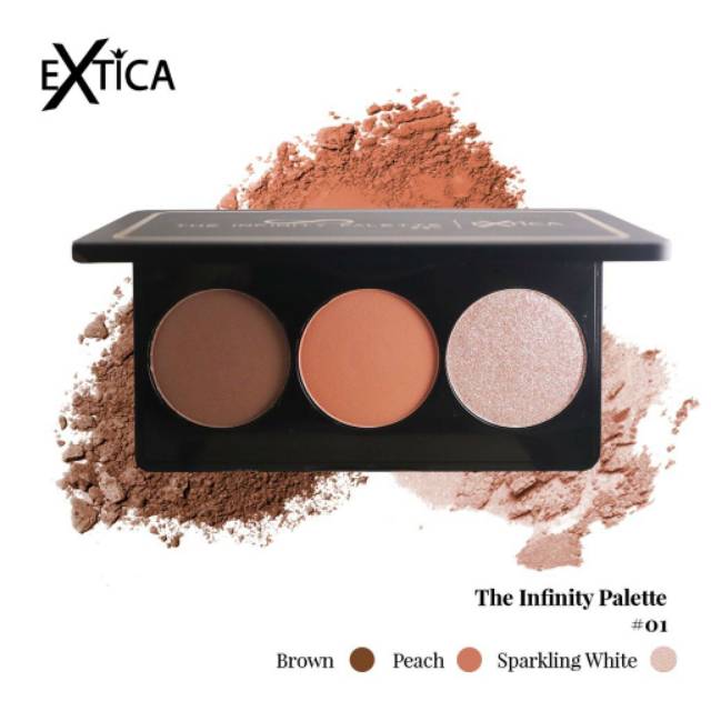 EXTICA THE INFINITY PALLETE  {bronzer,blush dan highlighter extica } ORIGINAL 100%