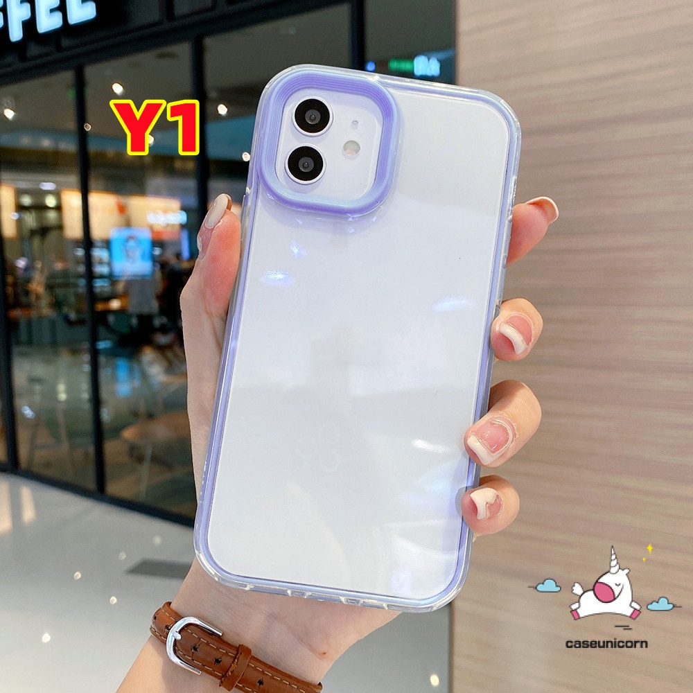 Casing Bumper Shockproof Mewah Simple 3in1 Realme C25 C21Y C35 C31 8i 8 6i 5 5s 5i 8pro C33 C30 C25s C12 C25 C11 C15 C20 C20A C21 C3 Militer-Grade Anti Jatuh Soft TPU Clear Cover