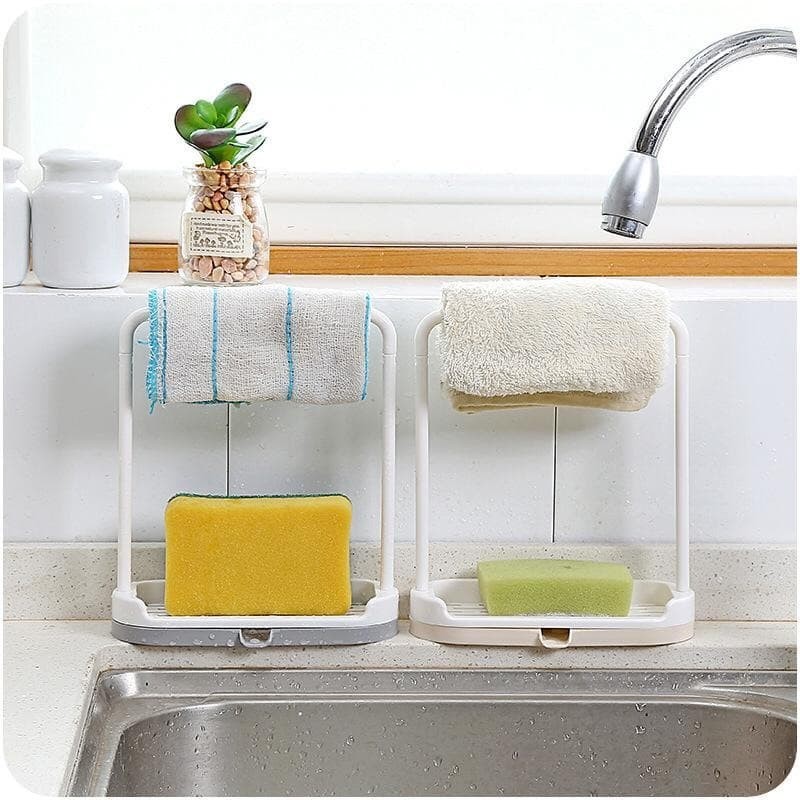 UNNISO - Rak Spons Cuci Sink / Holder Kitchen Box Draining Rack Dish Self