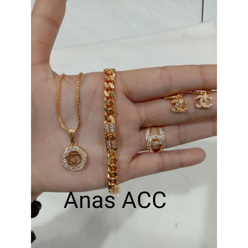 set perhiasan dewasa lapis emas 24 k xuping