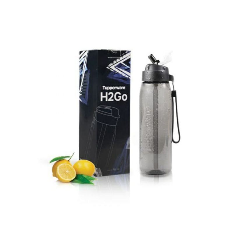 H2GO 750ML STRAW HITAM (1PCS)ORI