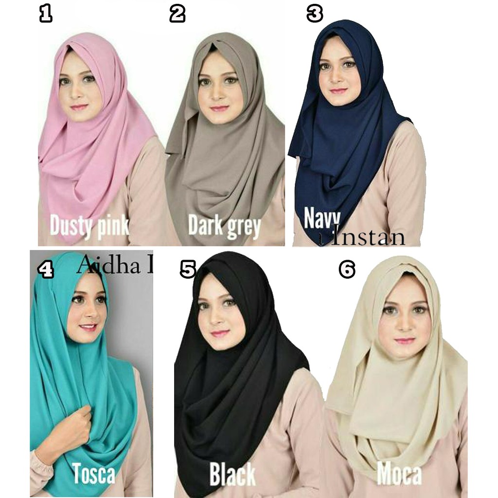 jilbab/hijab instan aidha 2 lobang