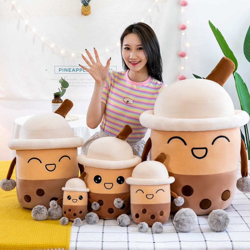 Boneka Bubble Tea Boba Cup lembut Milk Teh Doll Plush Toys Soft