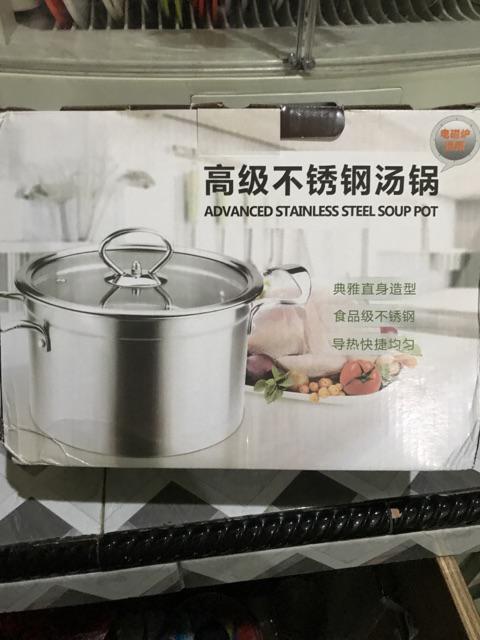 Panci Advanced Stainless Steel Tebal Soup Pot 20 Cm Tutup Kaca