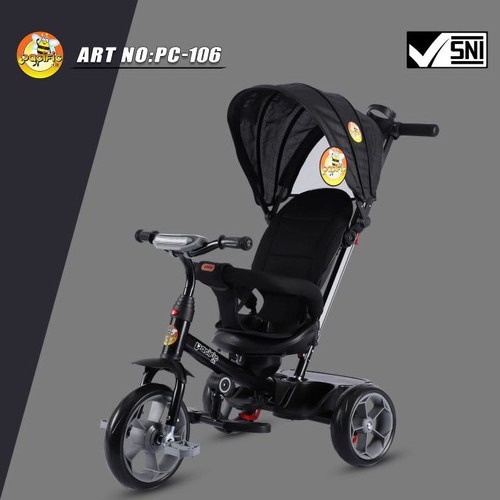 SEPEDA ANAK RODA TIGA 3 PACIFIC PC - 8018 - 1 106 TRICYCLE BABY STROLLER PREMIUM kursi putar musik b
