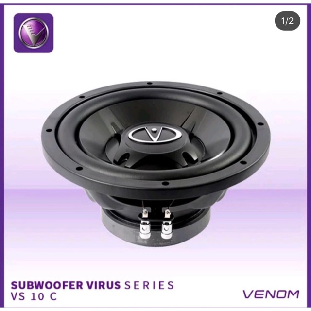 Subwoofer Pasif 10 inch Venom Virus VS10C VS 10 C VS-10C Sub Pasif Bass Audio Mobil Venom Asli