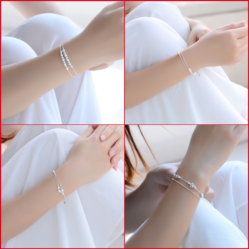 Perhiasan Gelang S925 Silver Bentuk Bulan Bintang Untuk Hadiah Wanita