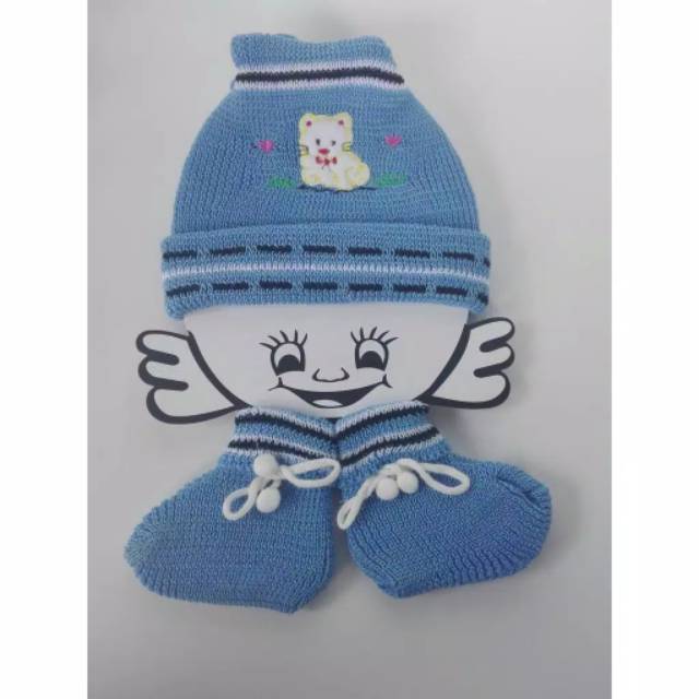 TOPI SET SEPATU BAYI RAJUT BOBOKO-TOPI SEPATU SET RAJUT BOBOKO-TOPI SWPATU BOBOKO-SET TOPI SEPATU