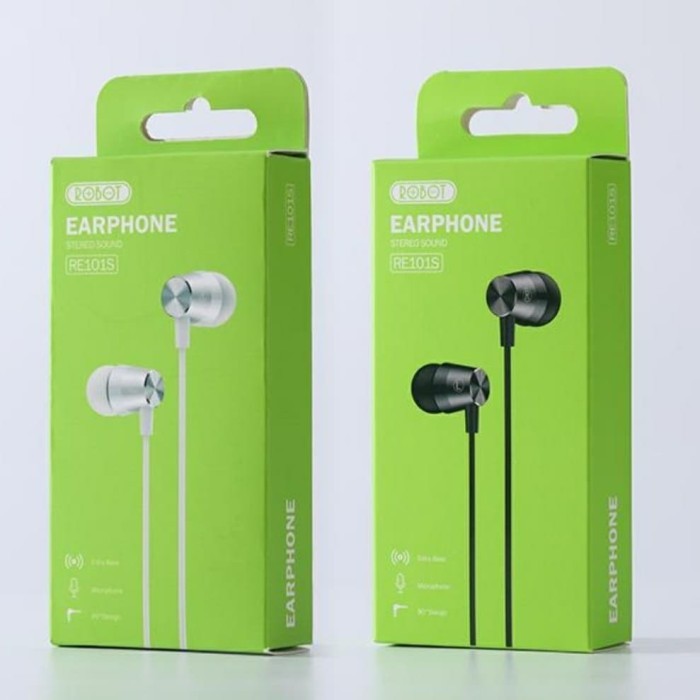 HEADSET EARPHONE ROBOT RE-101S 1.2M JACK 3.5MM