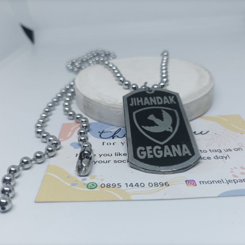 Kalung Logo Jihandak GEGANA(Stainless Asli)