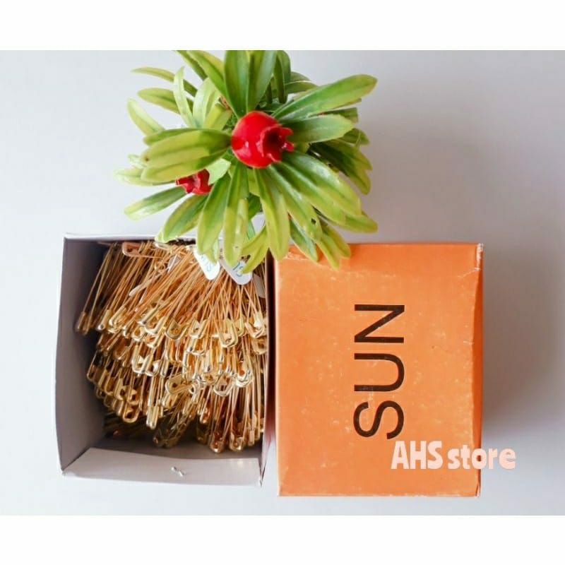 Peniti Jumbo 6cm Isi 12 pcs / Peniti SUN / Peniti Kuning / peniti besar