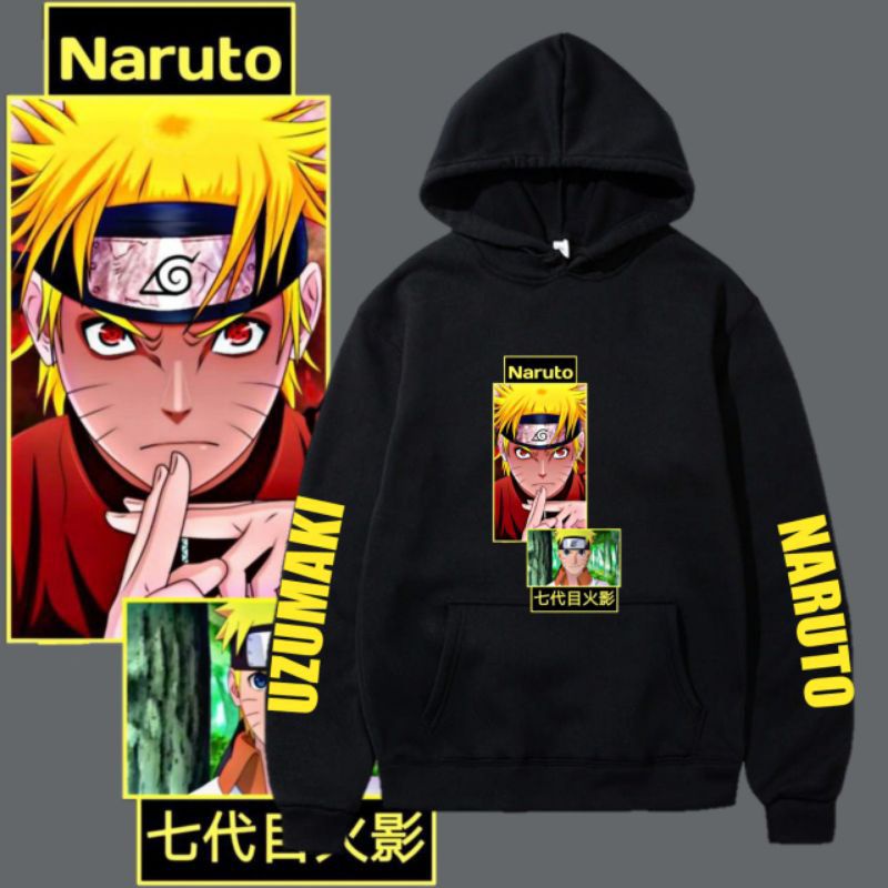 suwiter hoodie anak anak anime naruto/jaket hoodie anime gambar uzumaki naruto