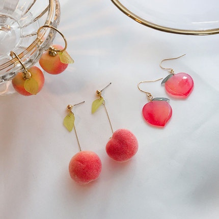 Anting Bentuk peach Untuk Wanita