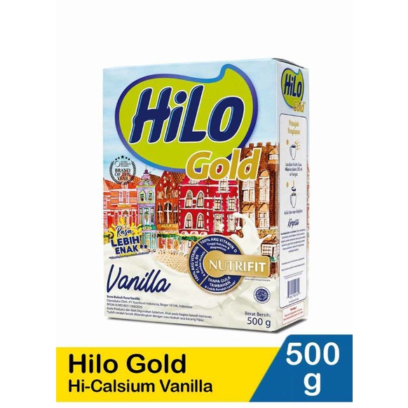 

Hilo Gold Susu Bubuk Hi-Calcium Vanilla 500G