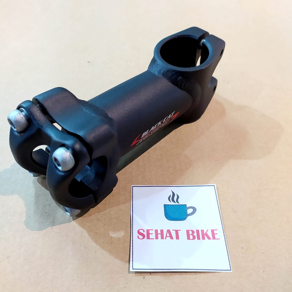 Stem Sepeda Black Cat Standar 25,4 90mm Alloy Black