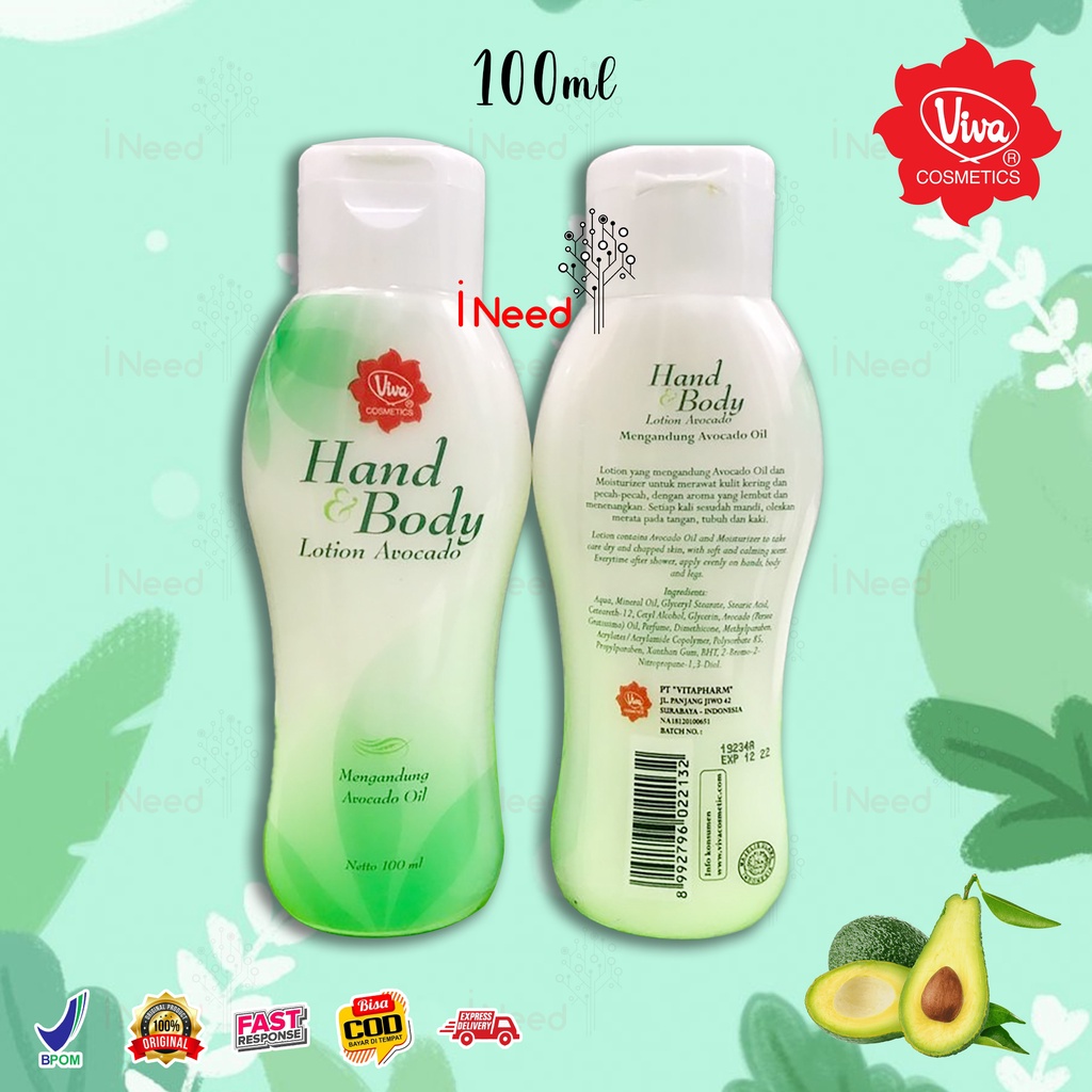 (INEED) VIVA Hand &amp; Body Lotion Avocado 100ML