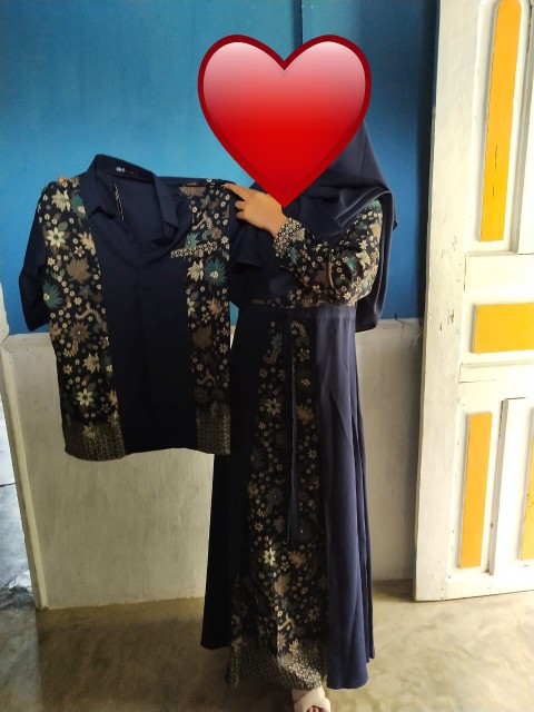 Gamis Remaja Couple Pasangan Gamis Batik Couple Kombinasi Gamis Sarimbit Lamaran Premium