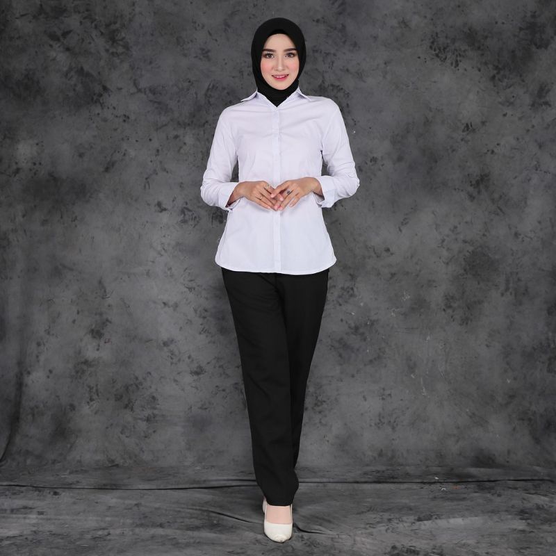 Kemeja Wanita Casual/Kemeja Basic/Kemeja Polos/Kemeja Jumbo